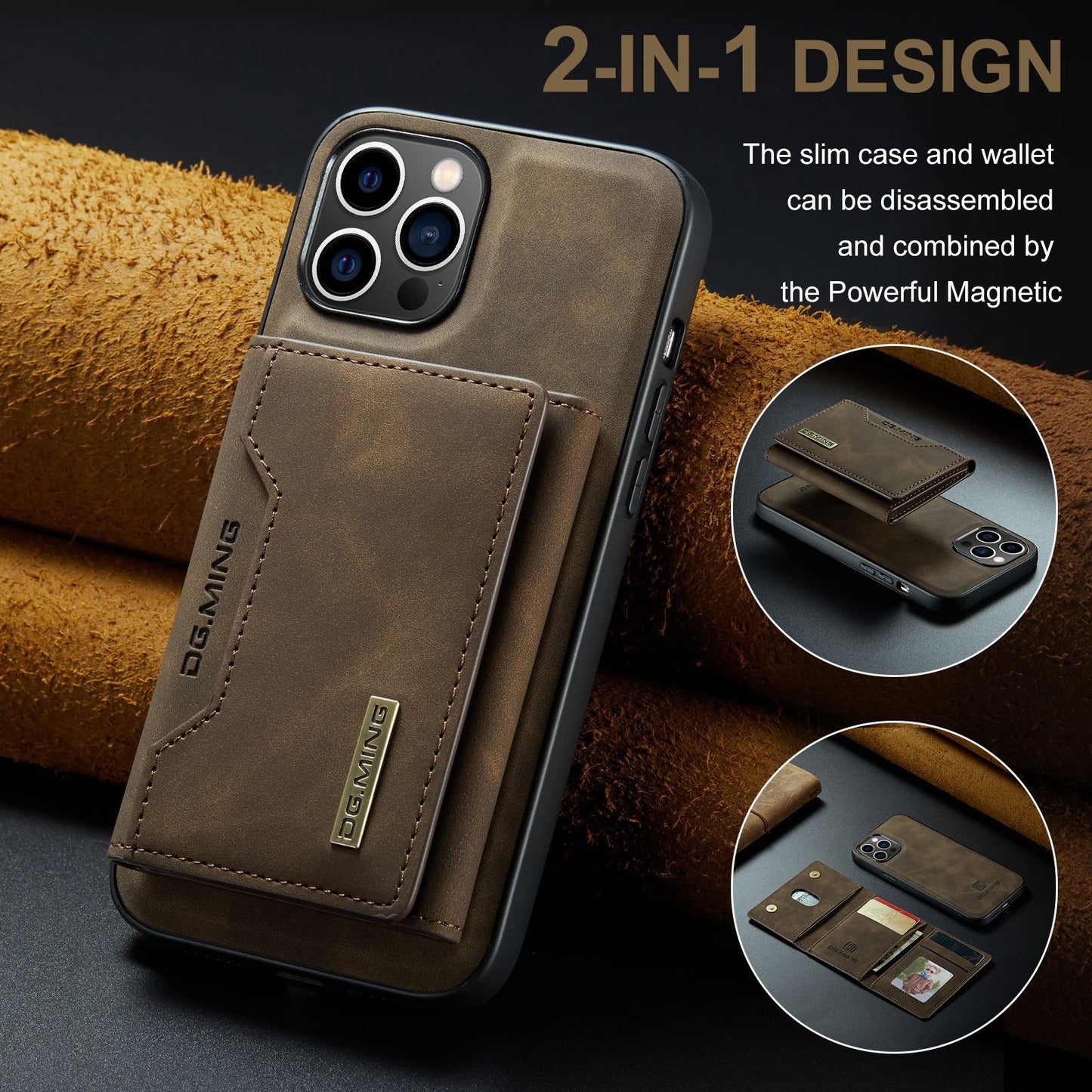 Iphone Magsafe Leather Case with Wallet