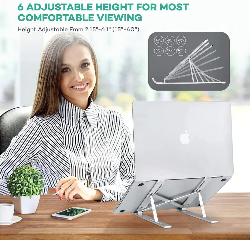 Universal Fit Ultra Fold Slim Aluminum Laptop Stand