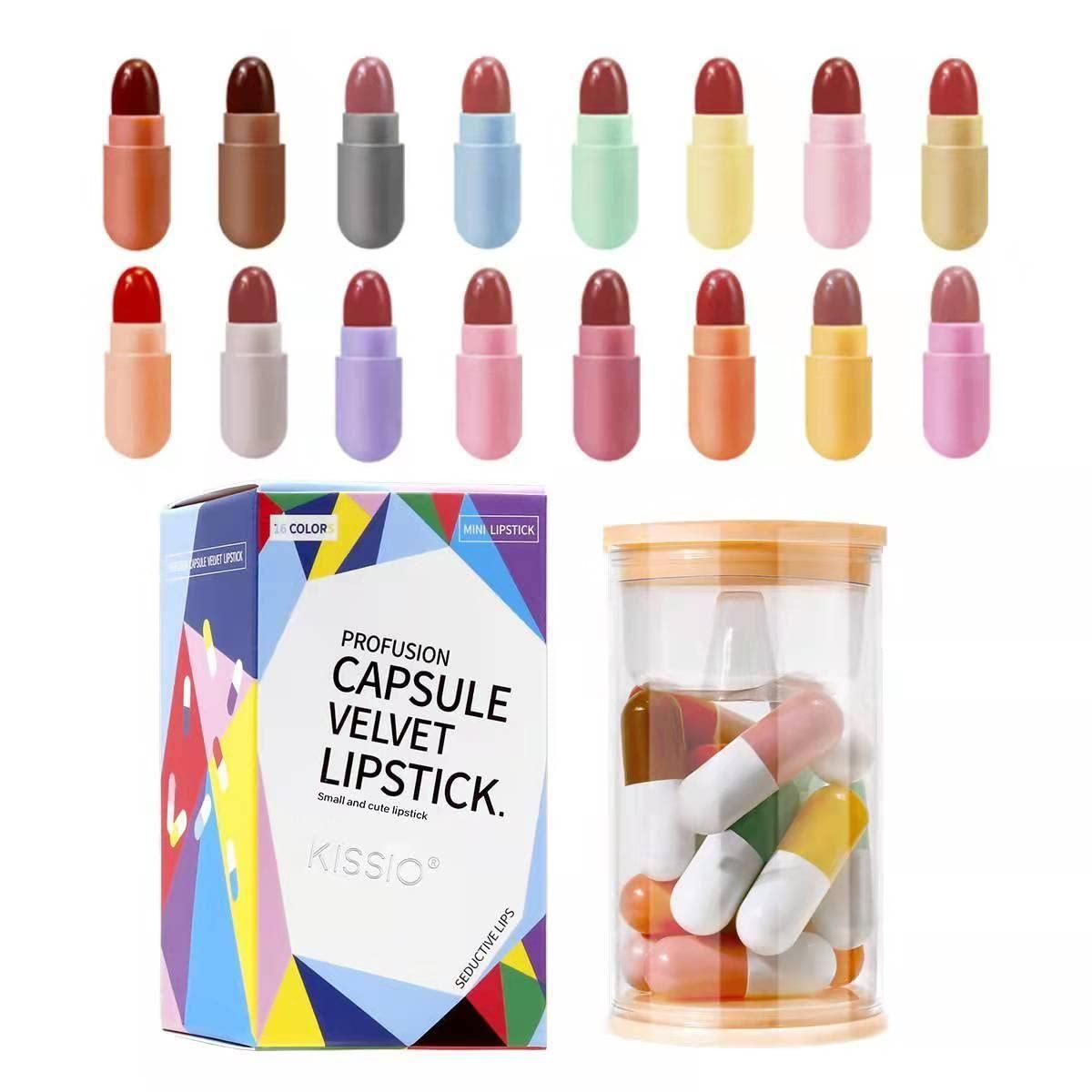 Mini Pills Lipstick Set- Pack Of 16 (50% OFF)
