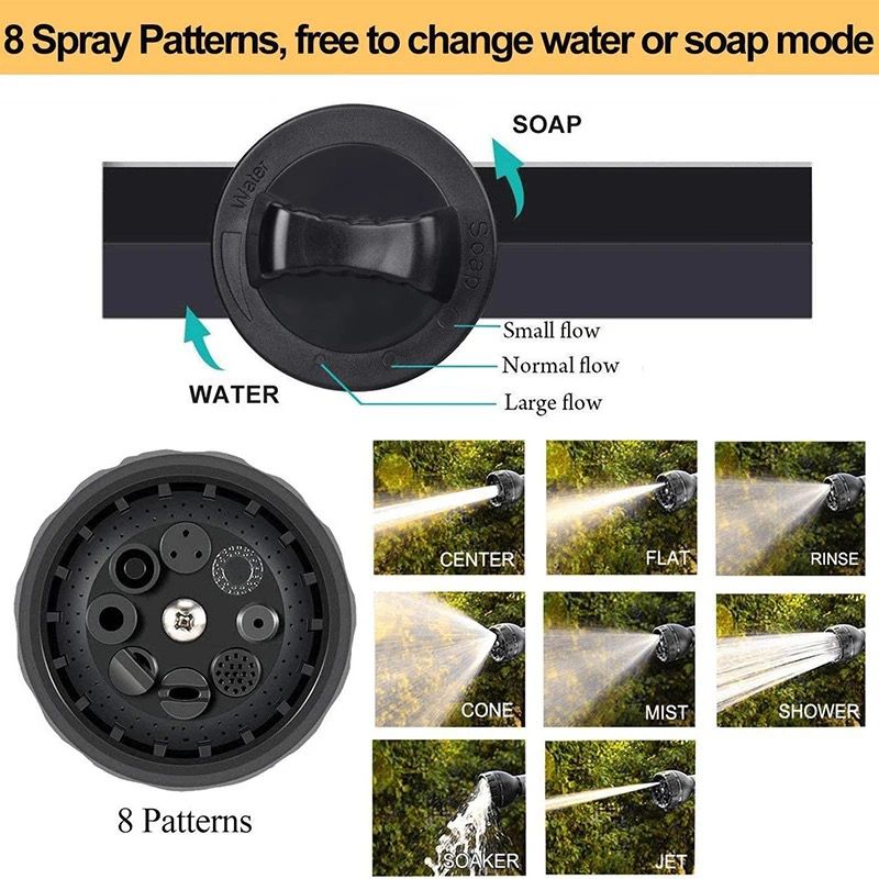 8 Mode Water Spray Gun With Soap Dispenser