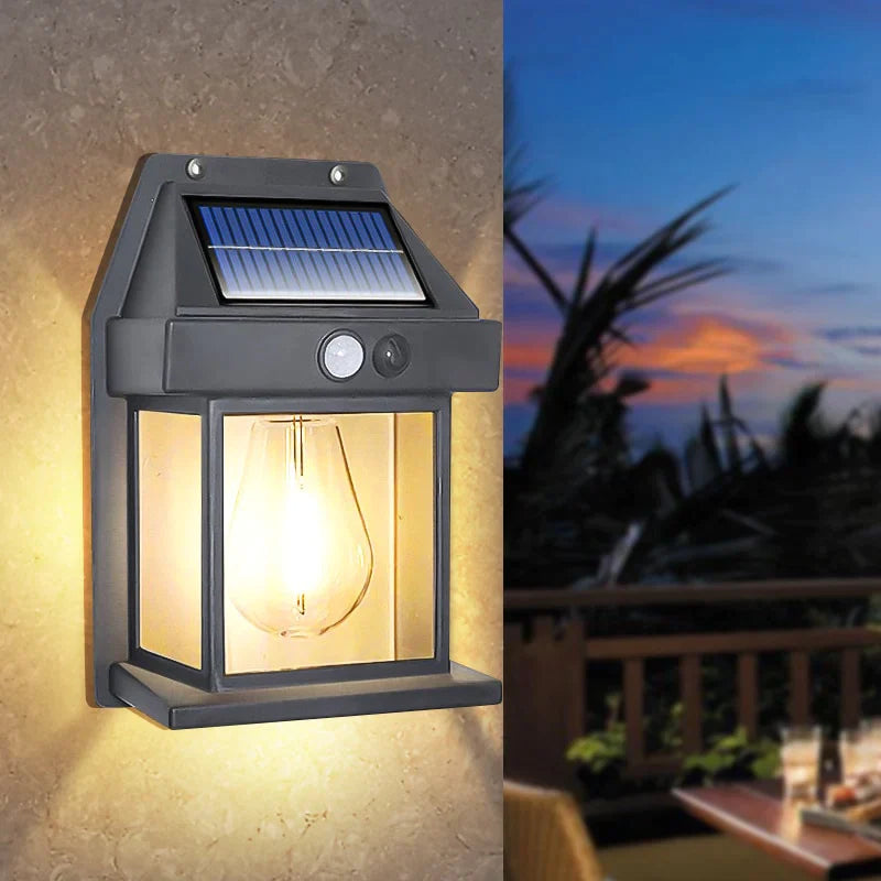 Solar Powered Wall Lamp ( Heavy quality - 1200 mAh batteries )