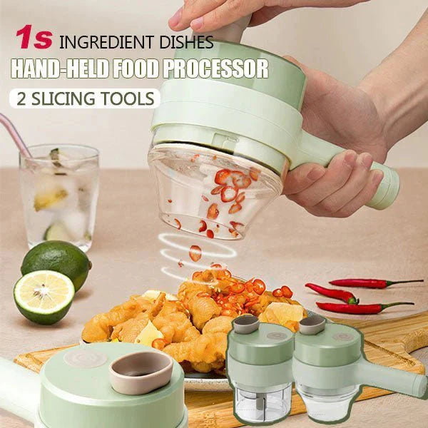 NEW 4 IN 1 ELECTRIC VEGETABLE CUTTER/CHOPPER SET